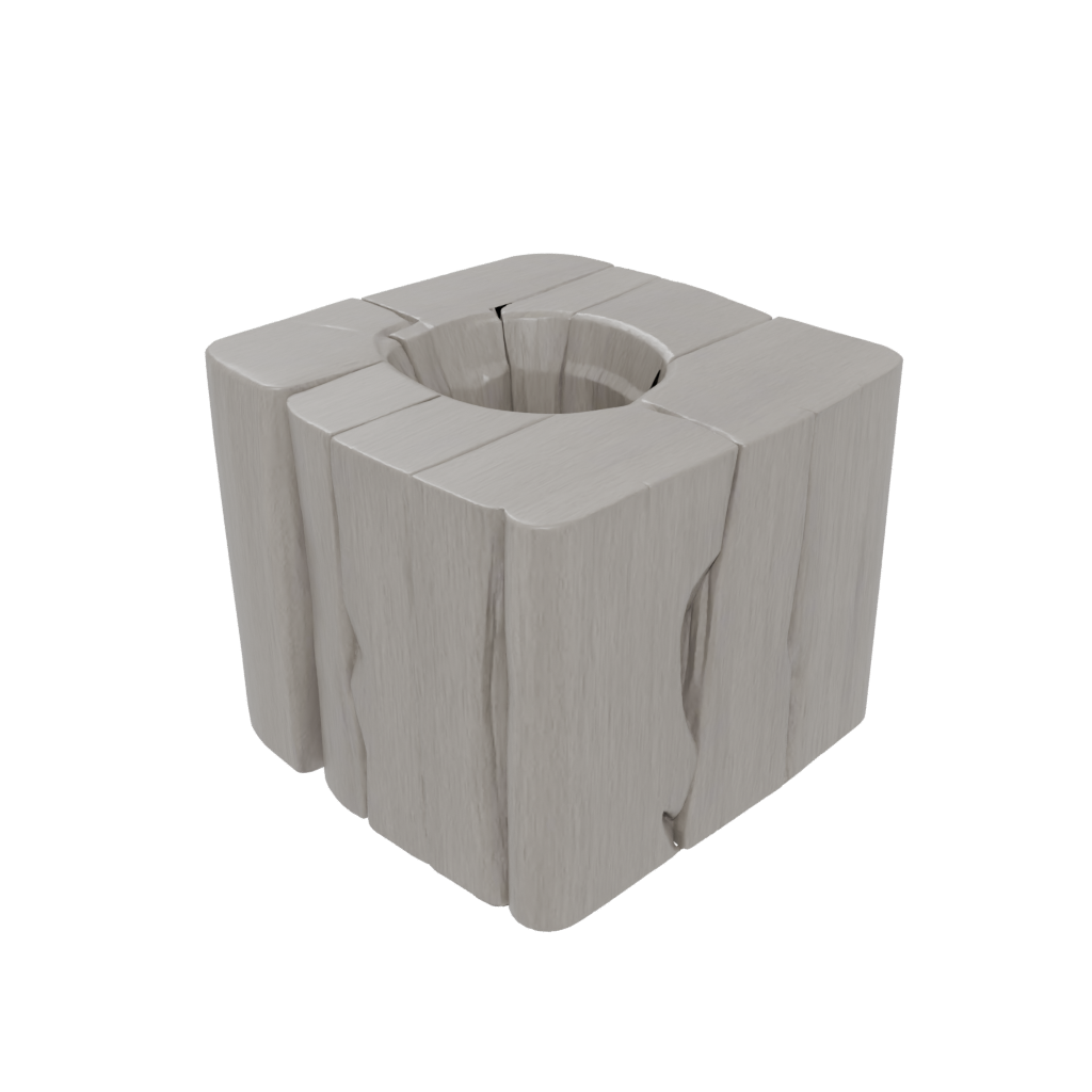 Woodgrain Big Magnet-Free Click Cube