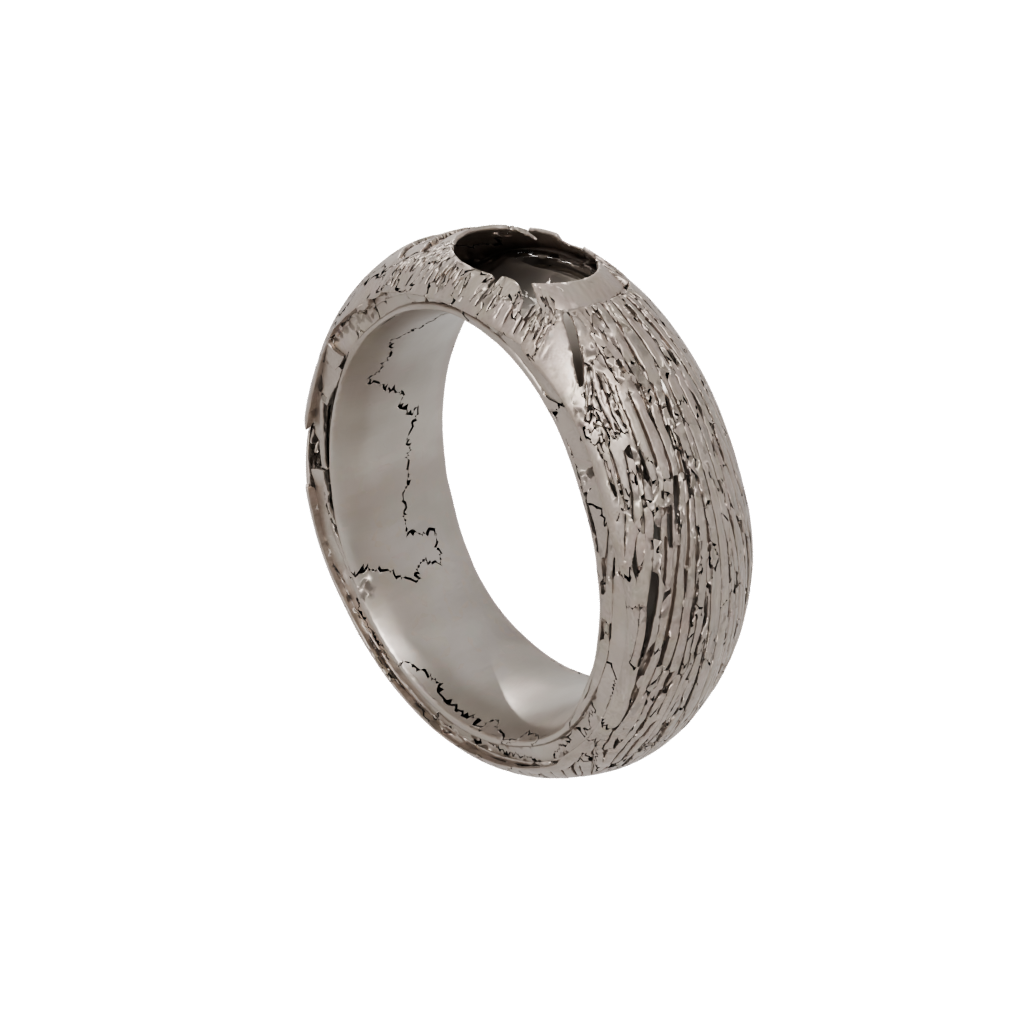Woodgrain Big Spinning Coin Ring