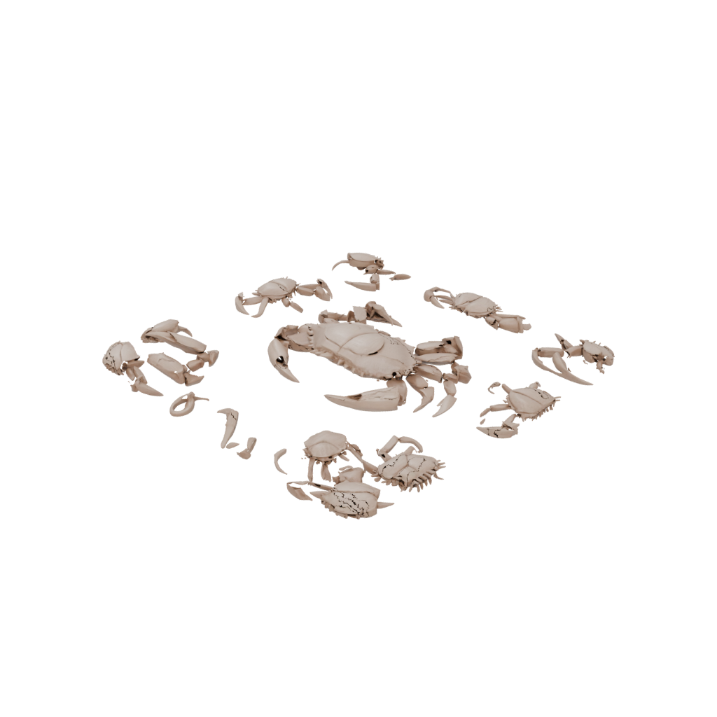 Woodgrain Soft Articulated Crab