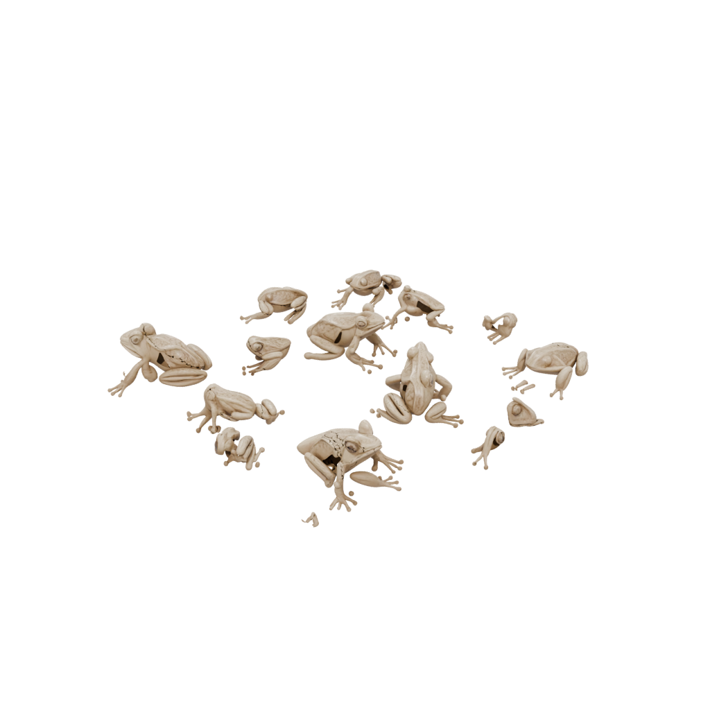 Woodgrain Soft Articulated Frog