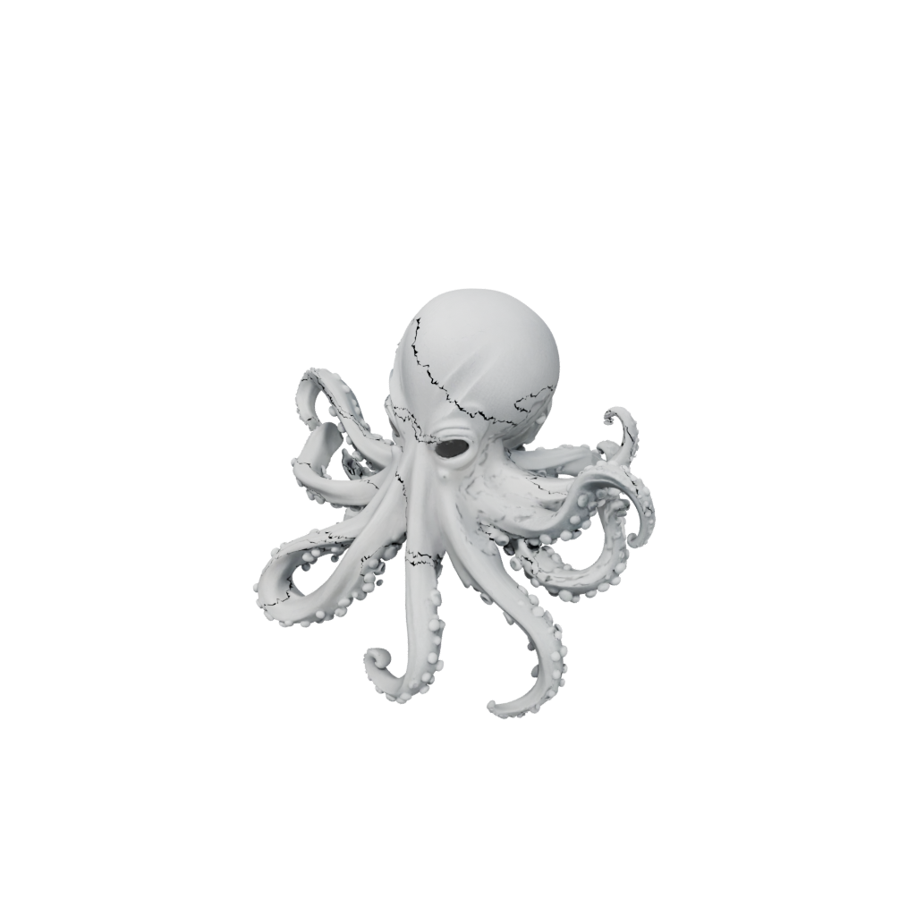 Woodgrain Soft Articulated Octopus Mini