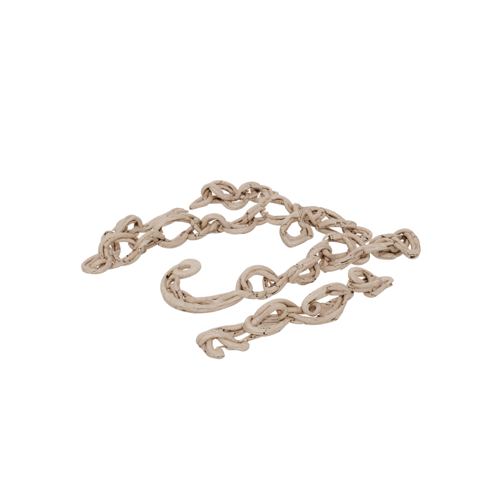 Woodgrain Soft Interlocking Ring Chain