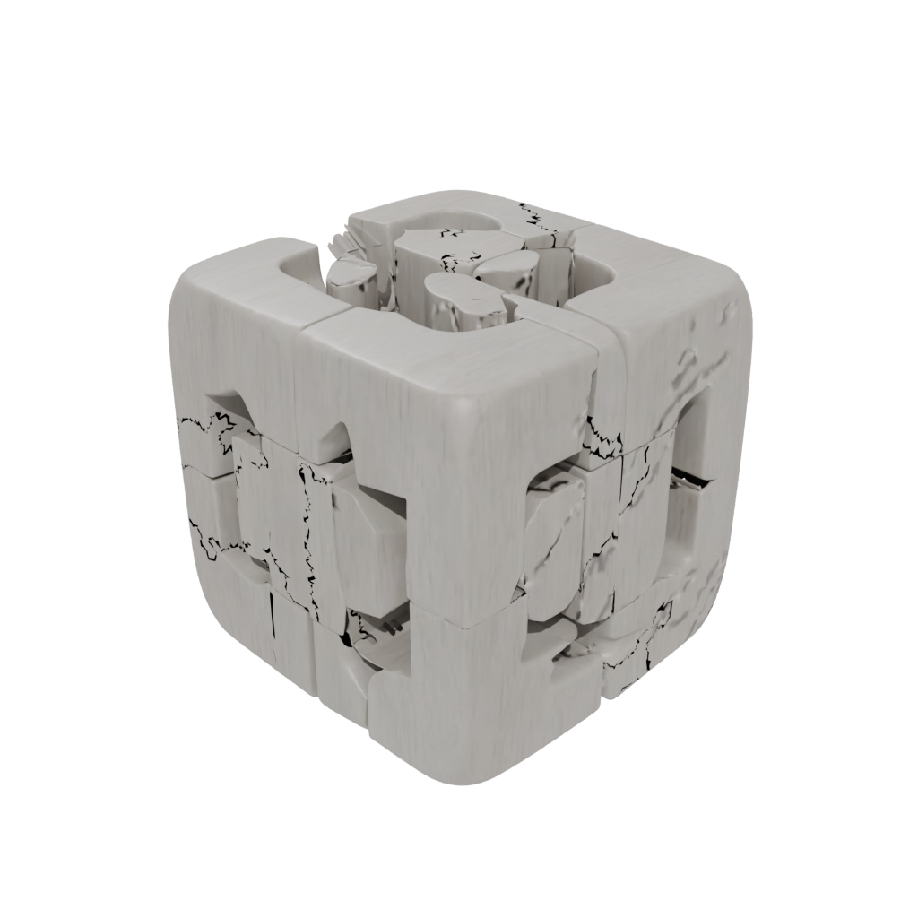 Woodgrain Soft Magnet-Free Click Cube