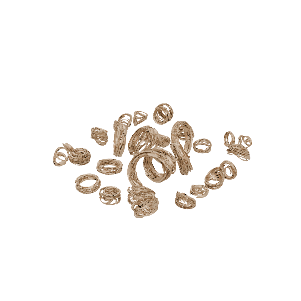 Woodgrain Soft Nested Rotating Rings