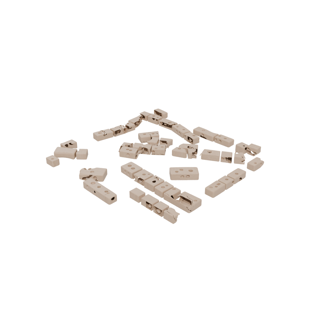 Woodgrain Soft Pivot Domino Chain