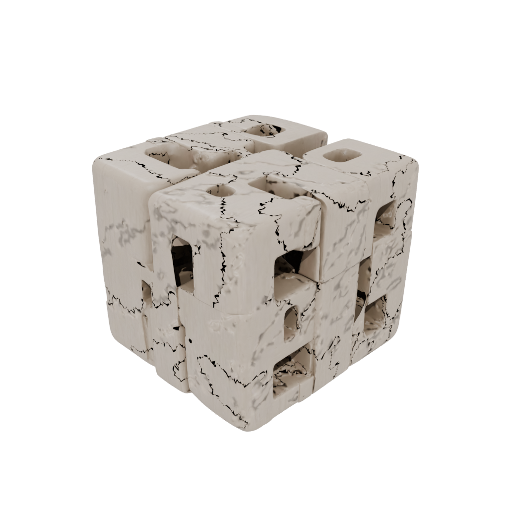 Woodgrain Soft Slide-Puzzle Cube
