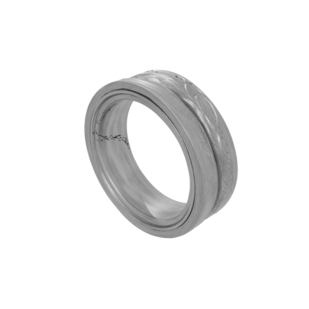 Woodgrain Soft Spinning Coin Ring