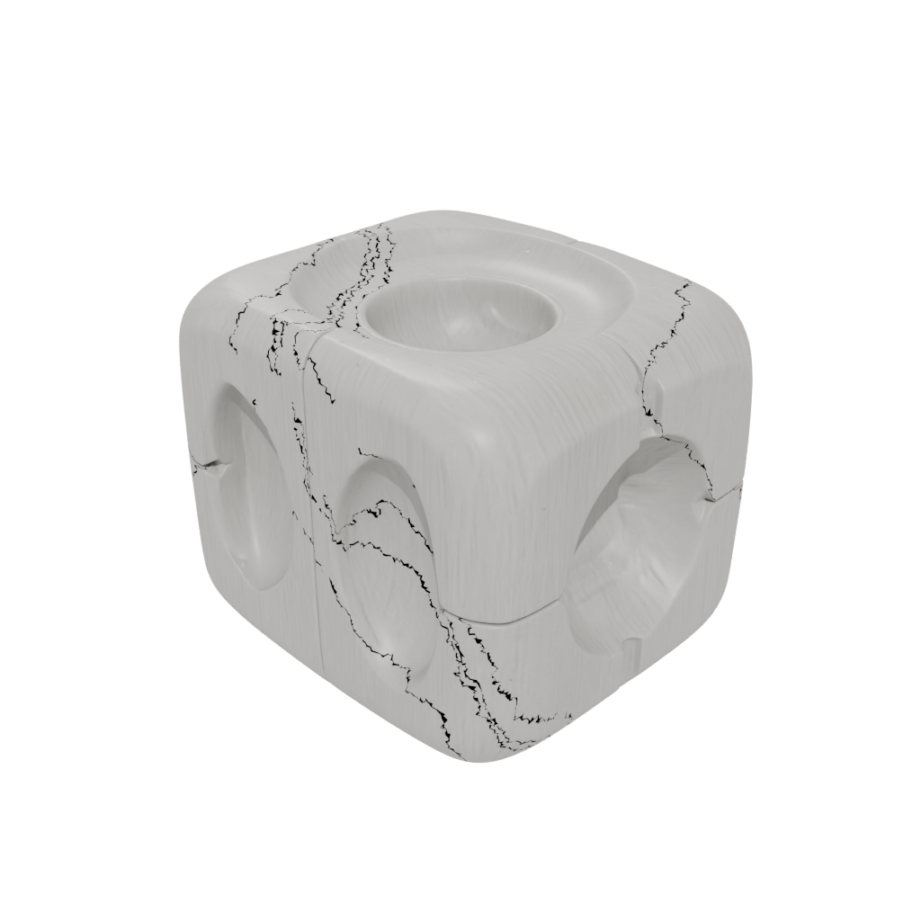Woodgrain Soft Squeeze Stress Cube