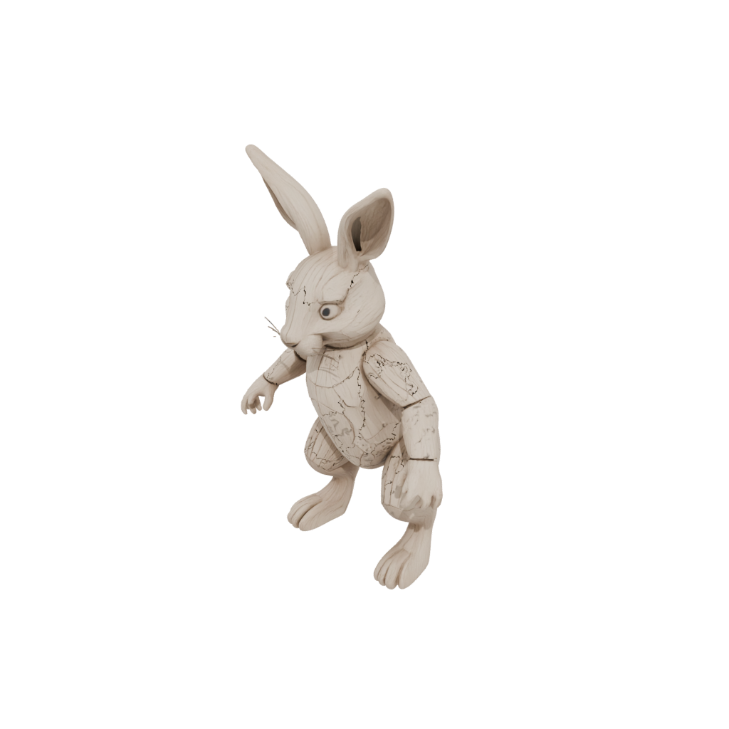 Woodgrain Articulated Bunny