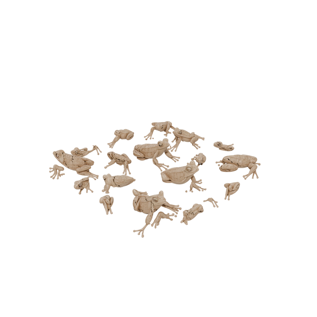 Woodgrain Articulated Frog