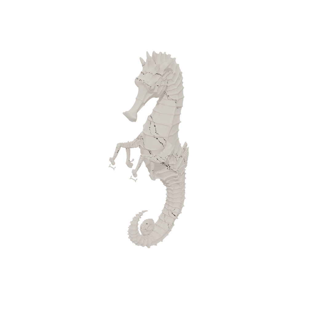 Woodgrain Articulated Seahorse