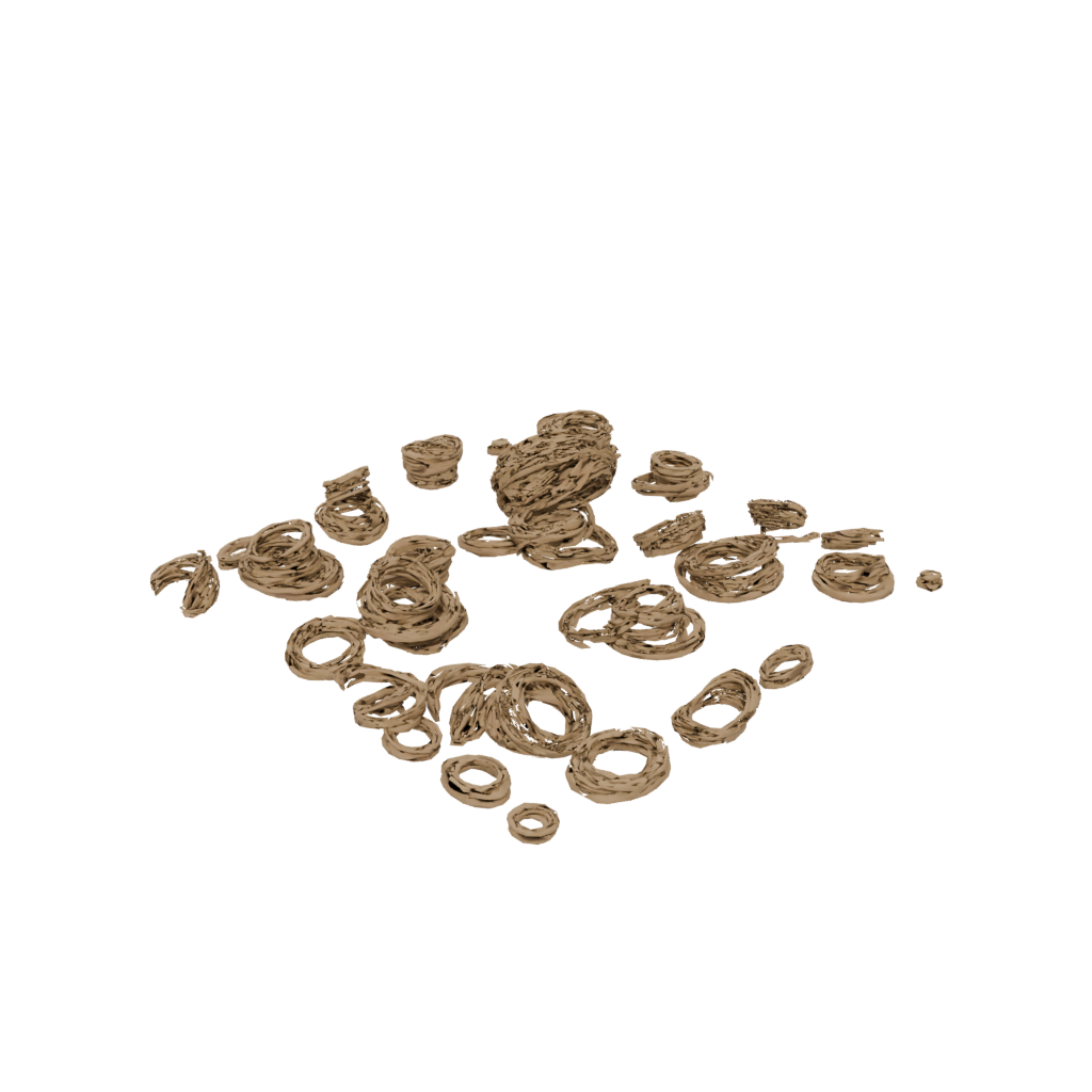 Woodgrain Nested Rotating Rings