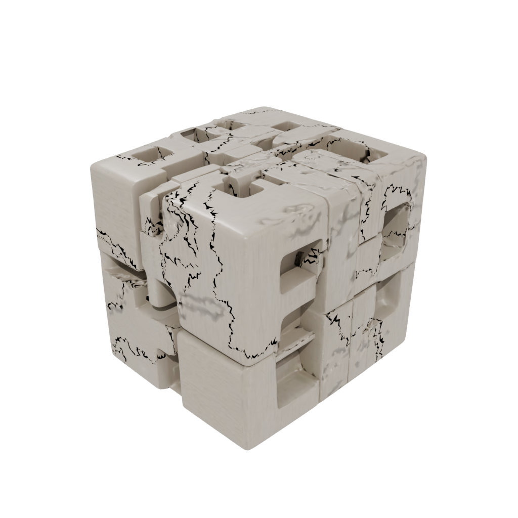 Woodgrain Slide-Puzzle Cube