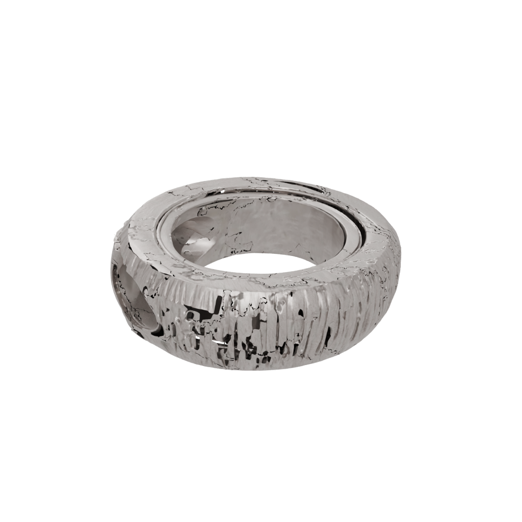 Woodgrain Spinning Coin Ring