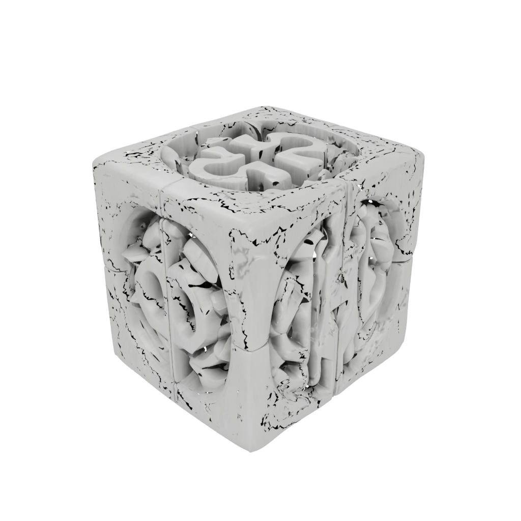 Woodgrain Squeeze Stress Cube