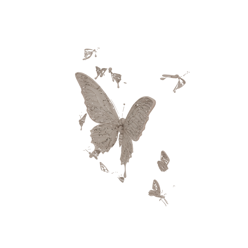 Woodgrain Textured Articulated Butterfly