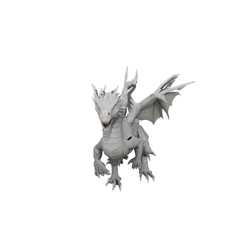 Woodgrain Textured Articulated Dragon Long