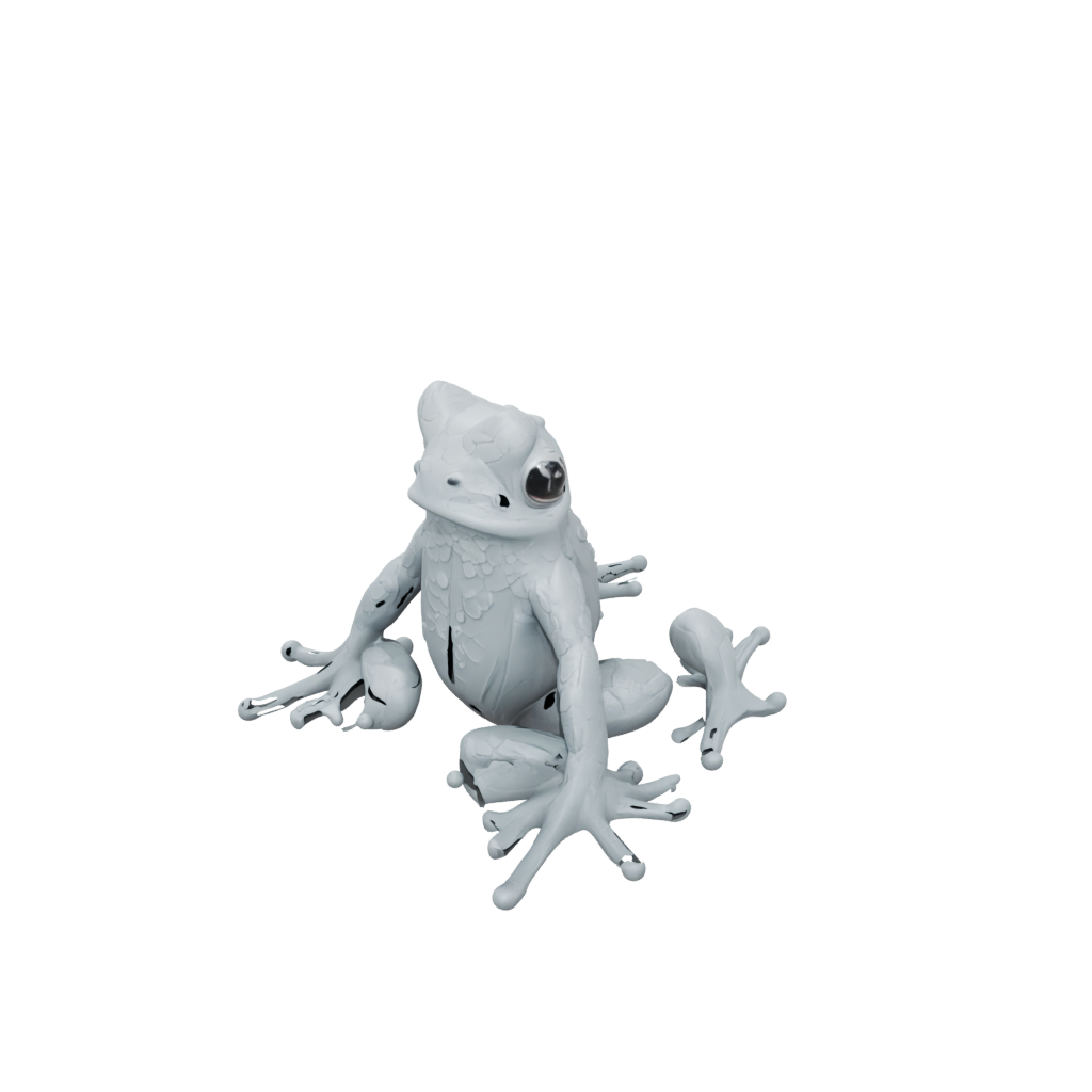 Woodgrain Textured Articulated Frog