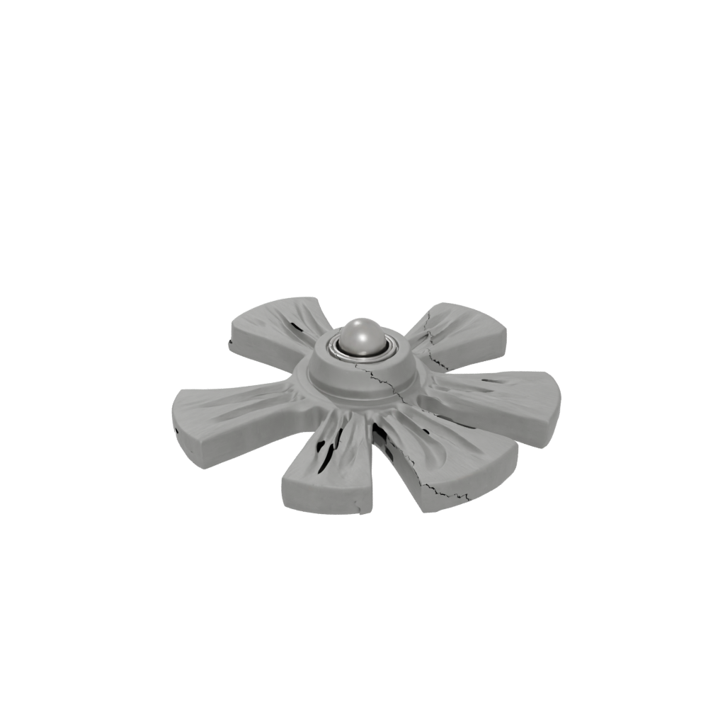 Woodgrain Textured Articulated Gyroscope Spinner