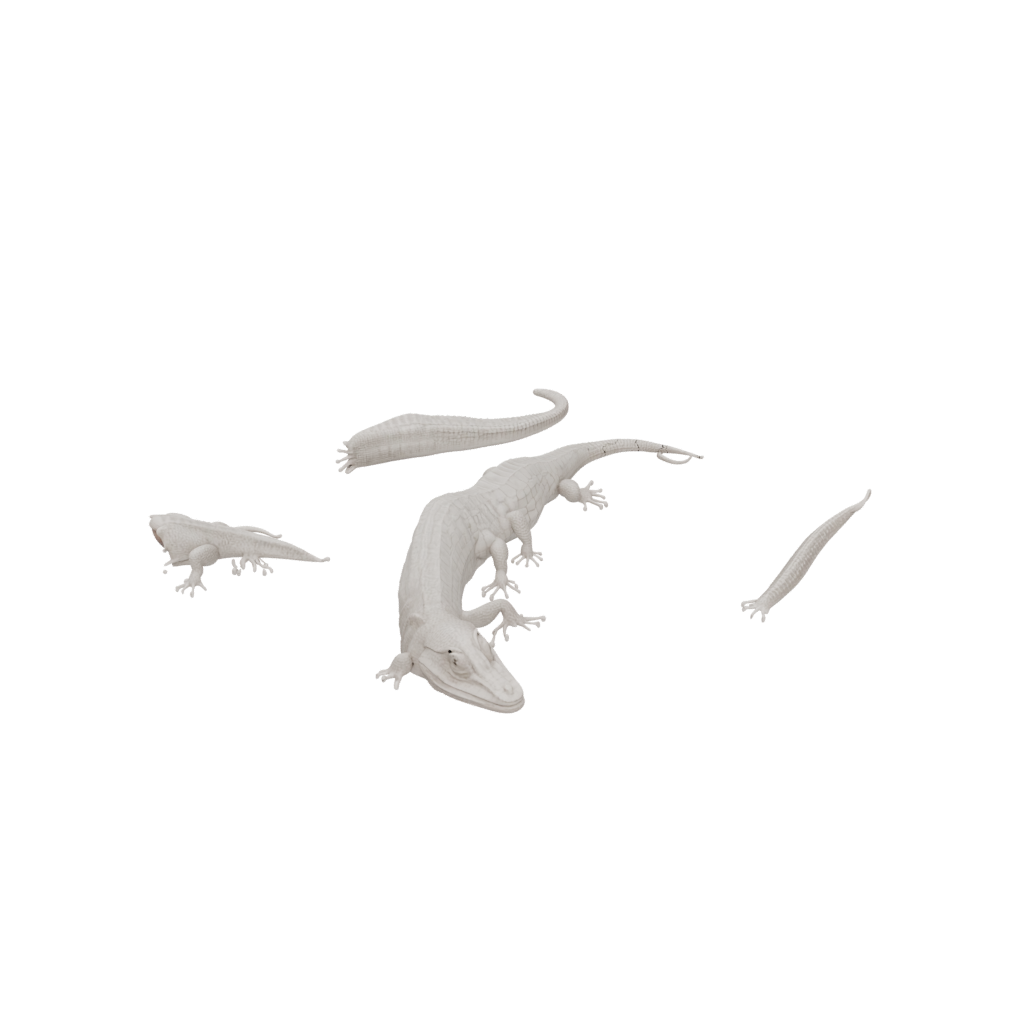 Woodgrain Textured Articulated Lizard