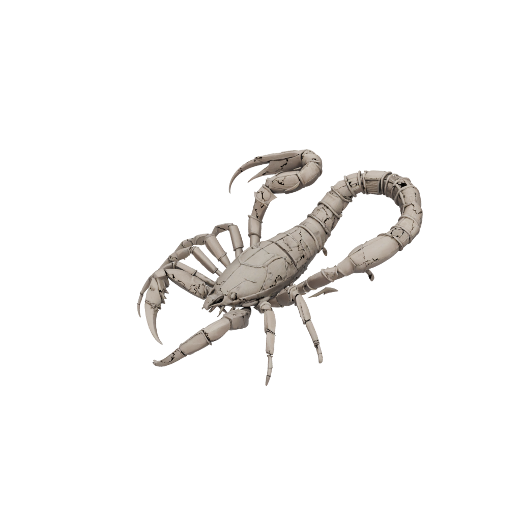 Woodgrain Textured Articulated Scorpion