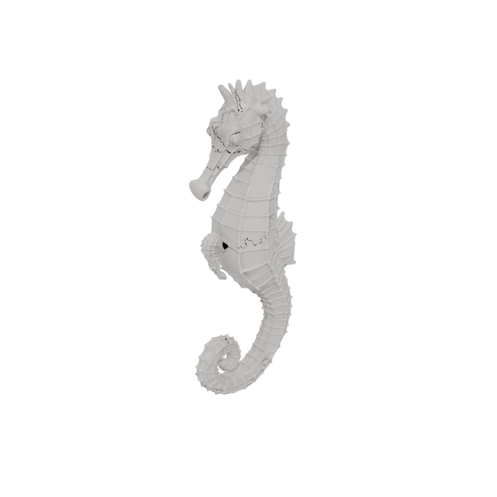 Woodgrain Textured Articulated Seahorse