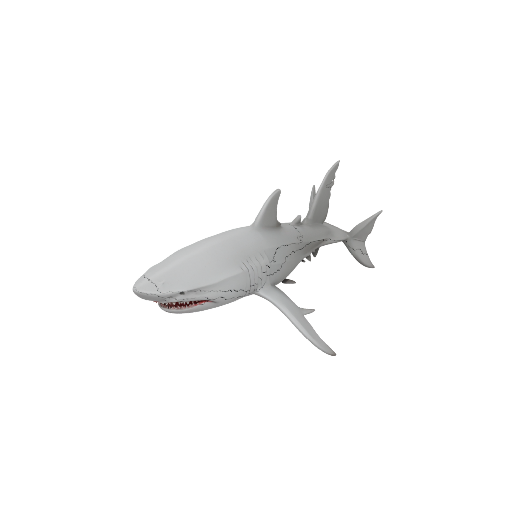Woodgrain Textured Articulated Shark