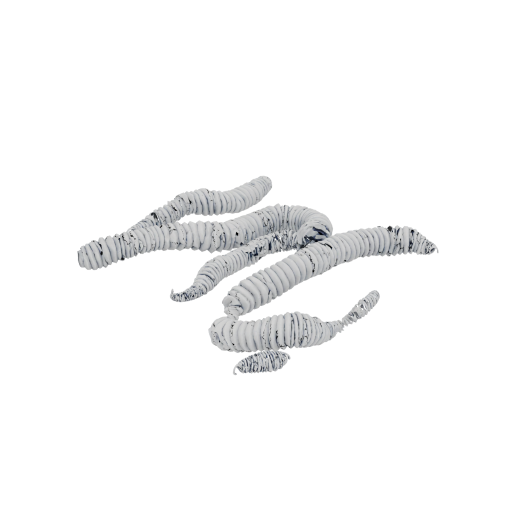 Woodgrain Textured Articulated Worm