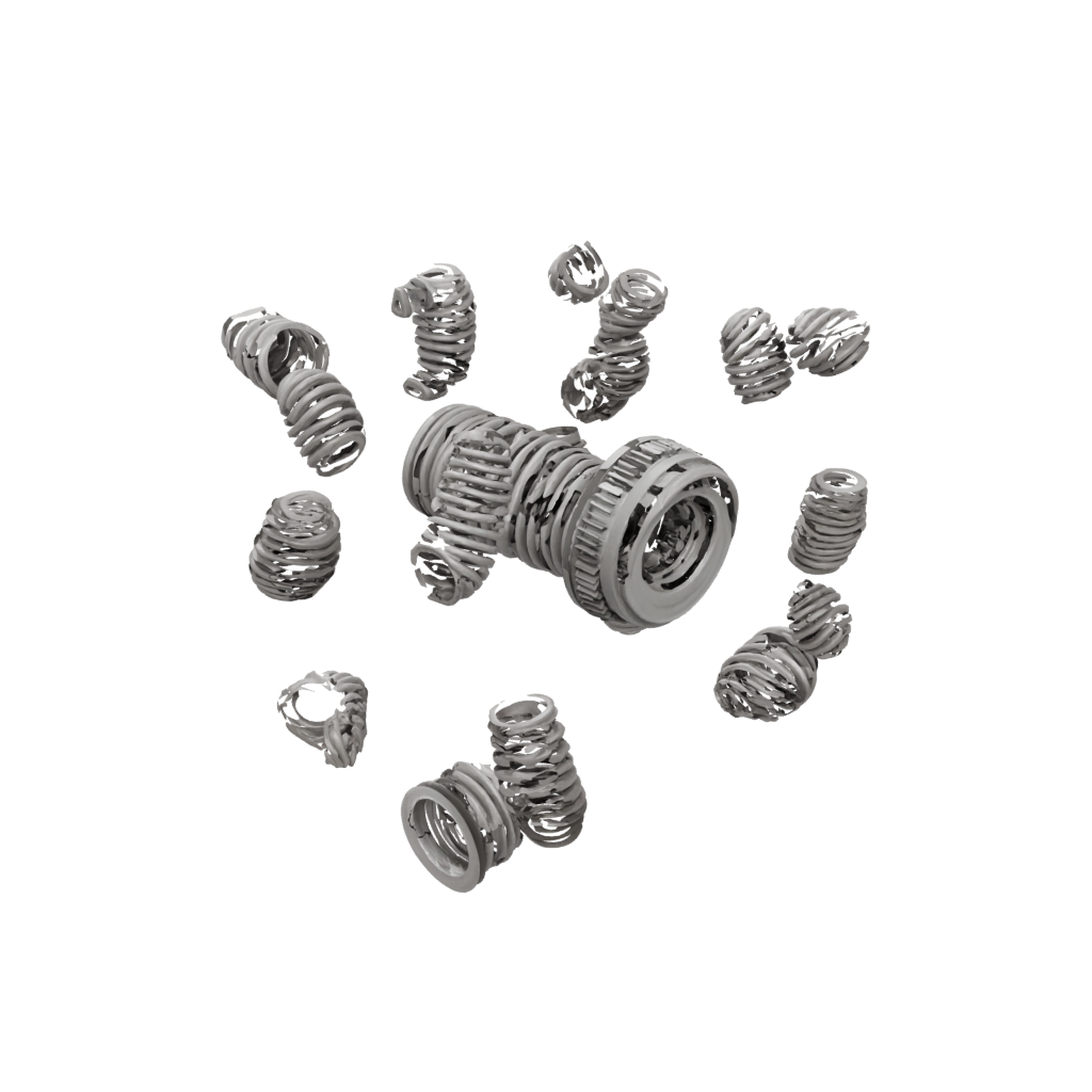 Woodgrain Textured Compression Spring Toy