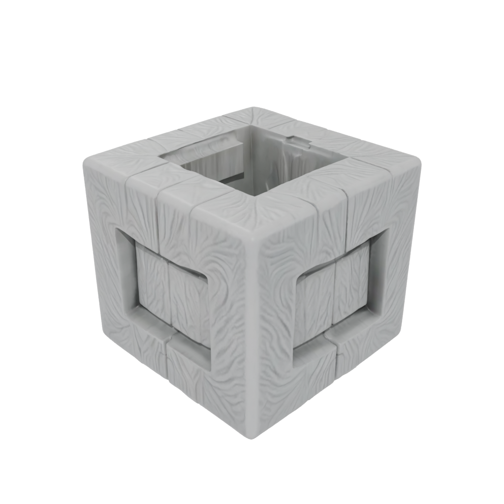 Woodgrain Textured Infinity Flip Cube