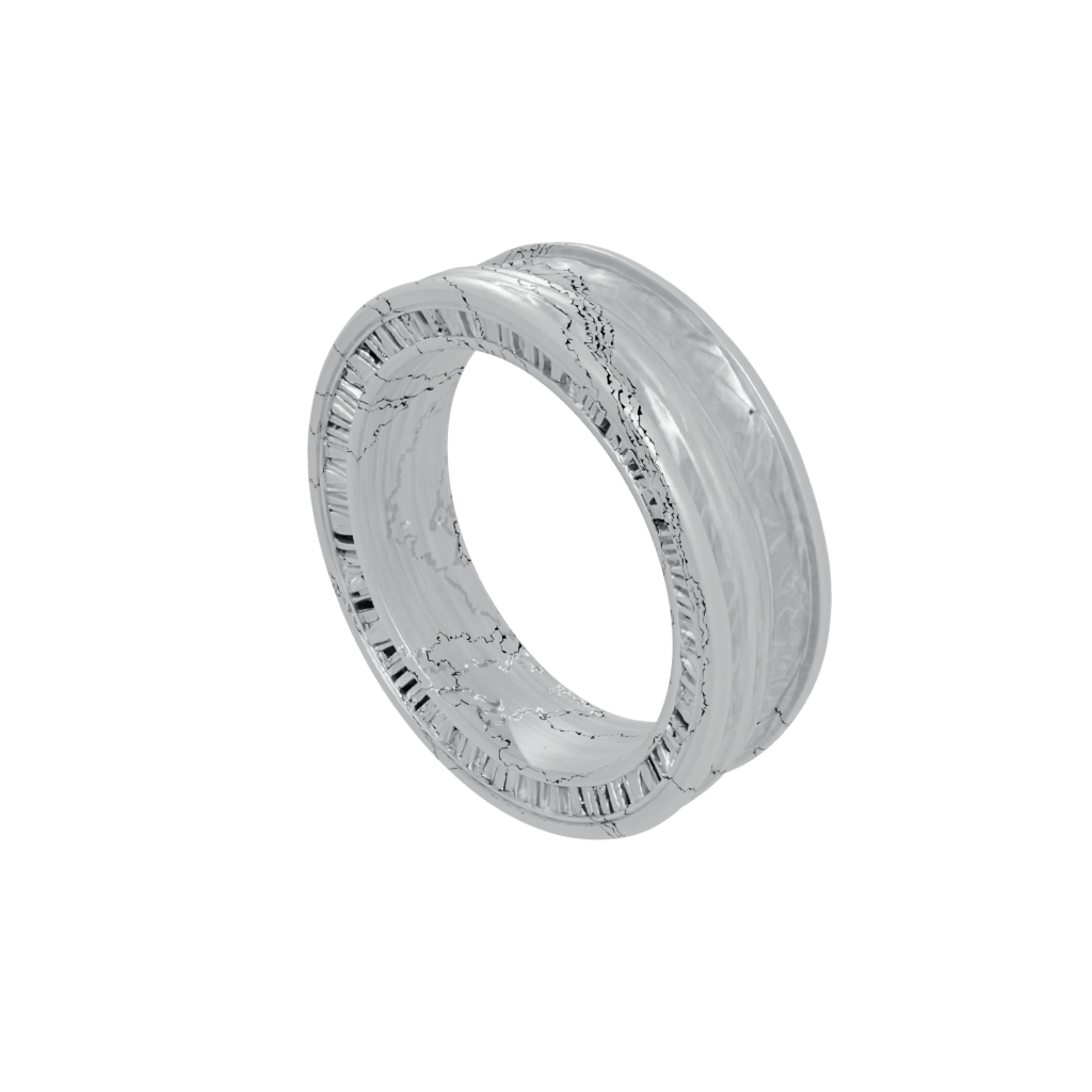 Woodgrain Textured Spinning Coin Ring