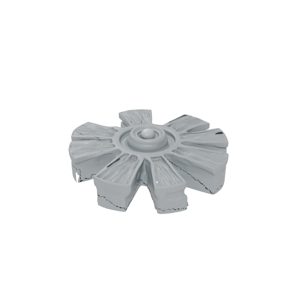 Woodgrain Textured Three-Prong Spinner