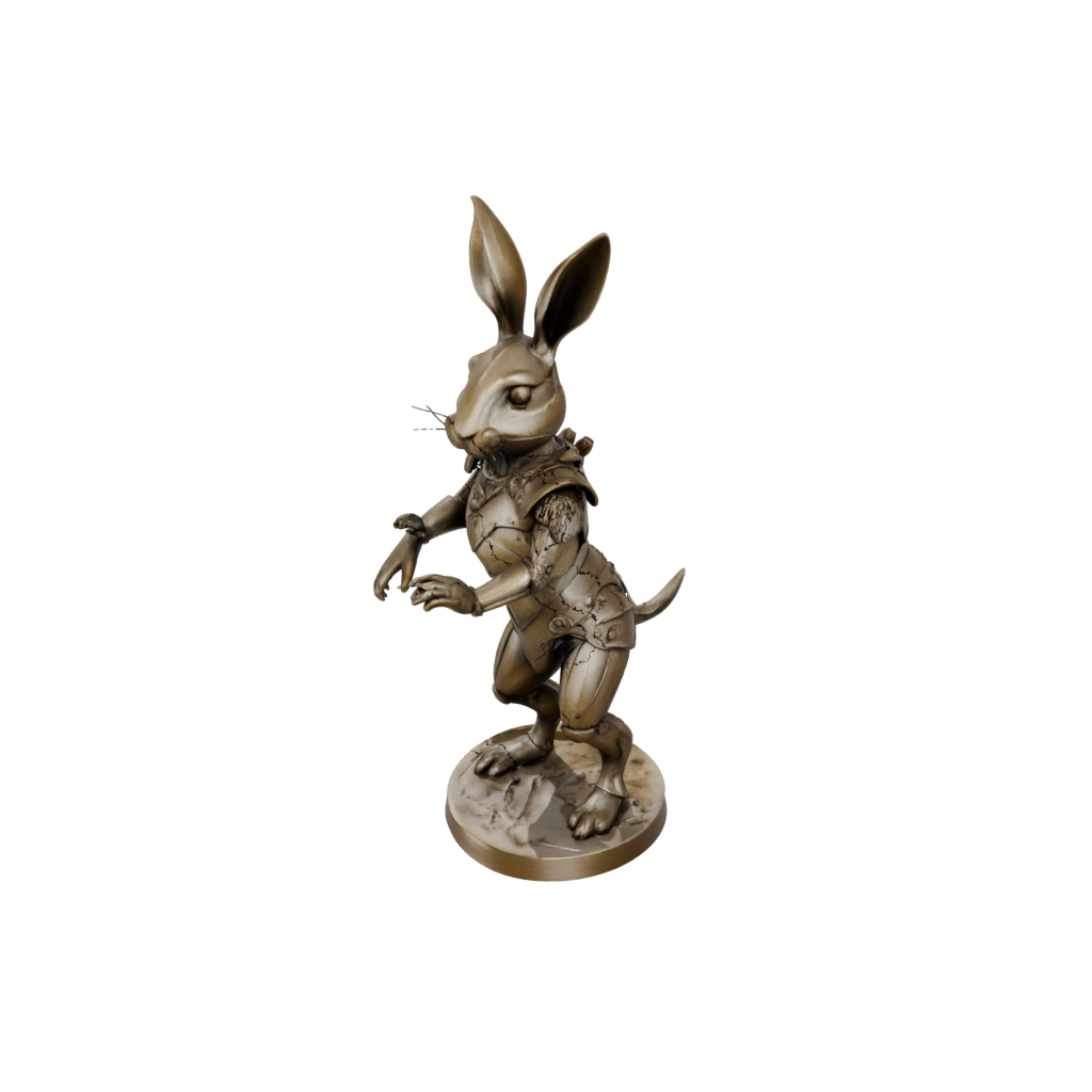 Bronze Armored Flexi Bunny Rabbit