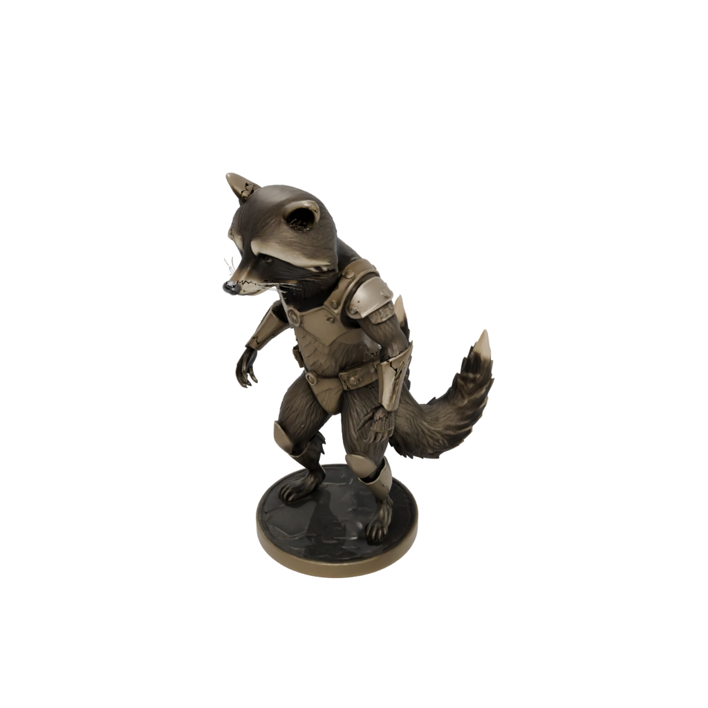 Bronze Armored Flexi Raccoon