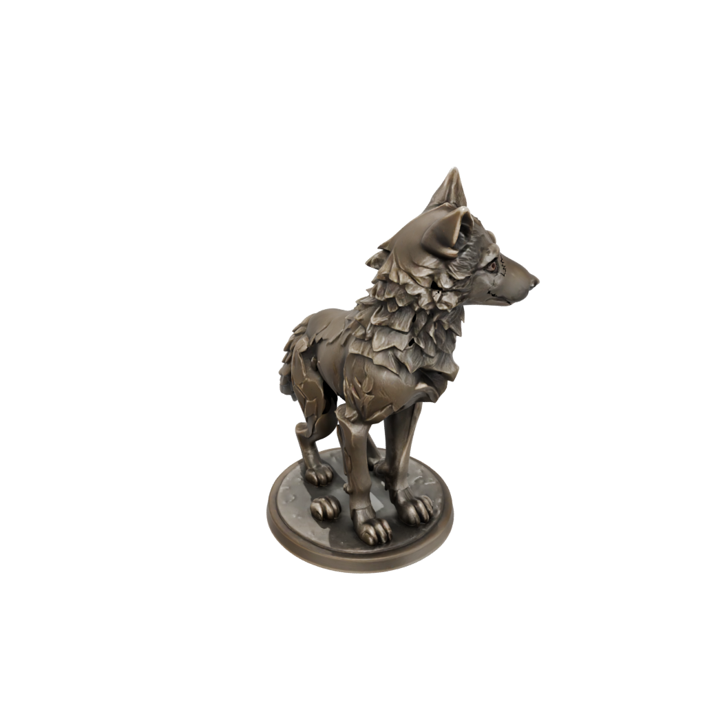 Bronze Armored Flexi Wolf Pup