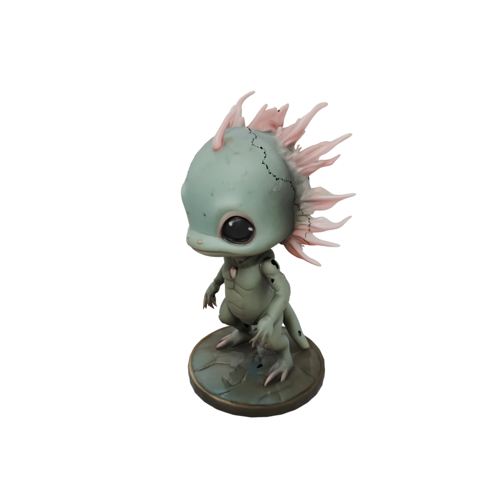 Bronze Chibi Flexi Axolotl