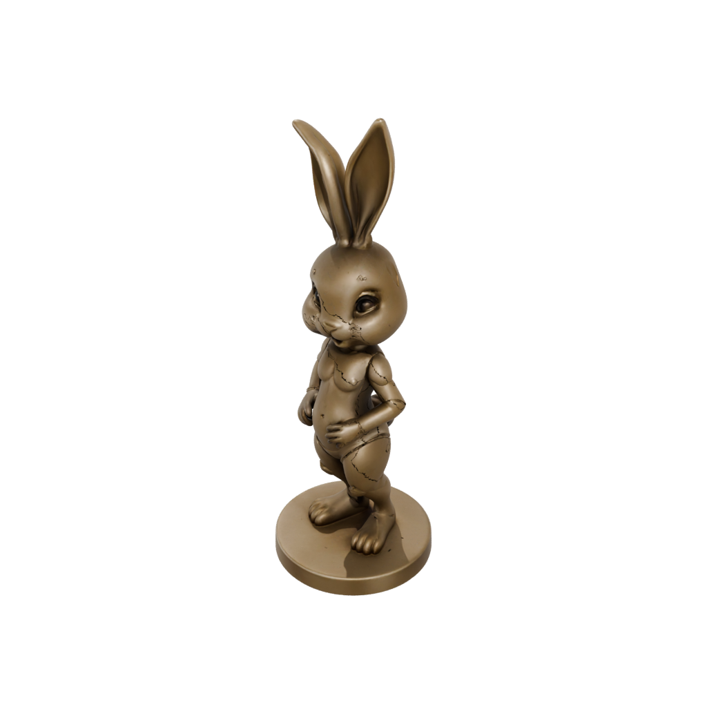 Bronze Chibi Flexi Bunny Rabbit