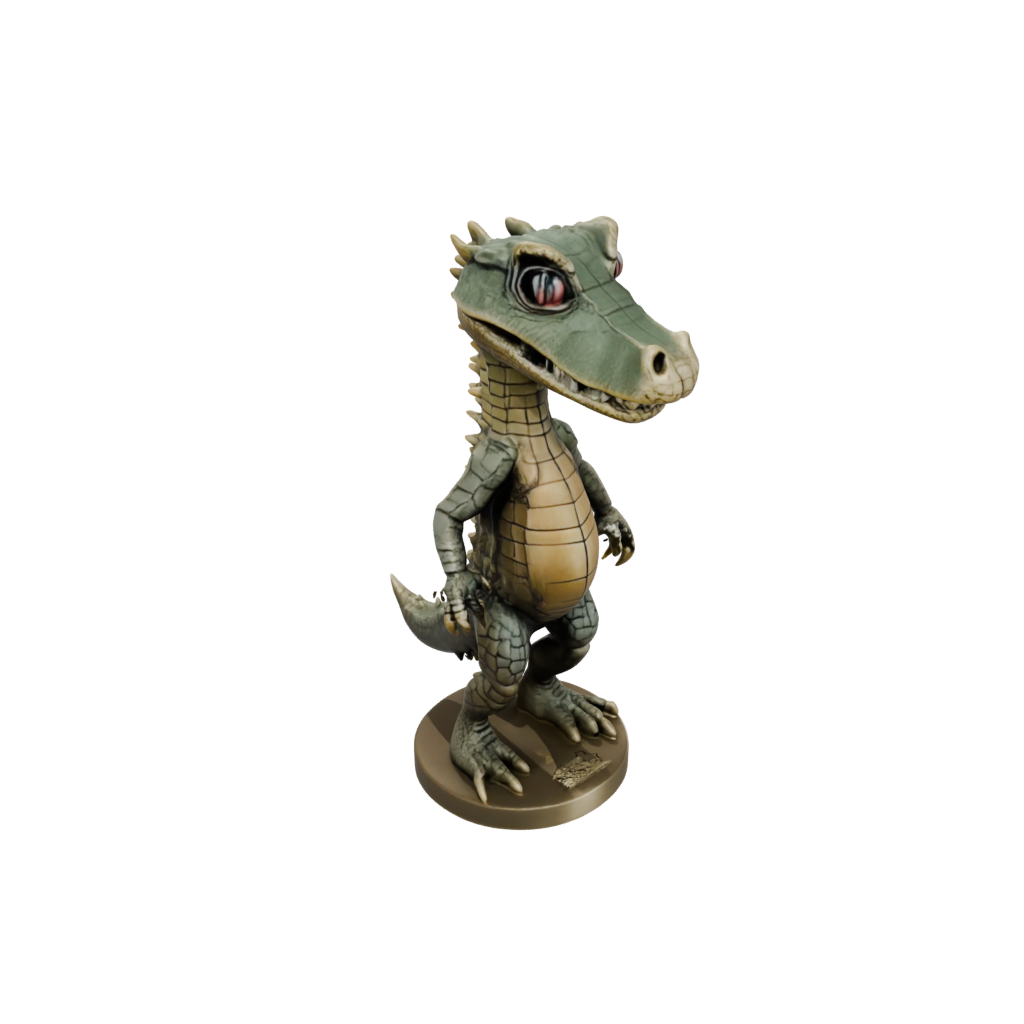 Bronze Chibi Flexi Crocodile