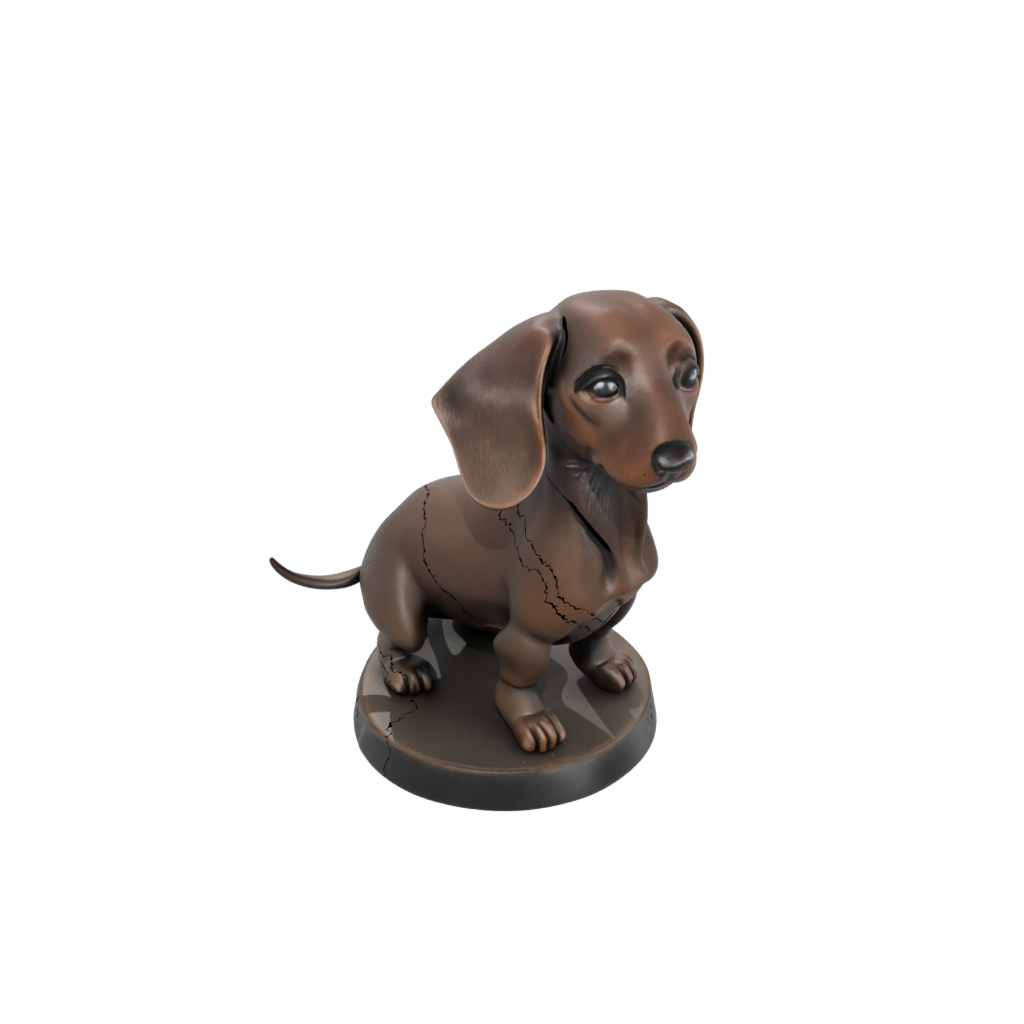 Bronze Chibi Flexi Dachshund Dog