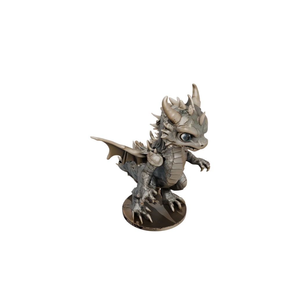 Bronze Chibi Flexi Dragon