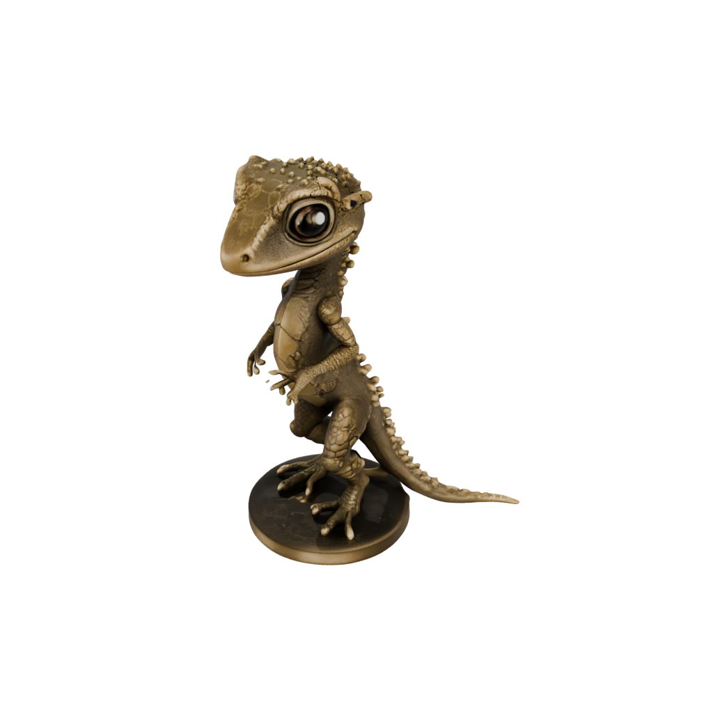 Bronze Chibi Flexi Gecko