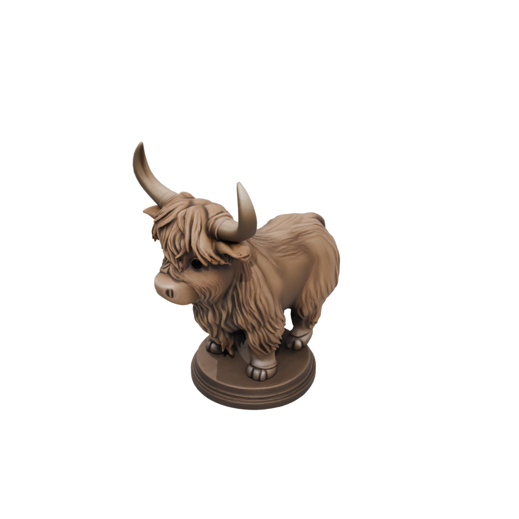 Bronze Chibi Flexi Highland Cow