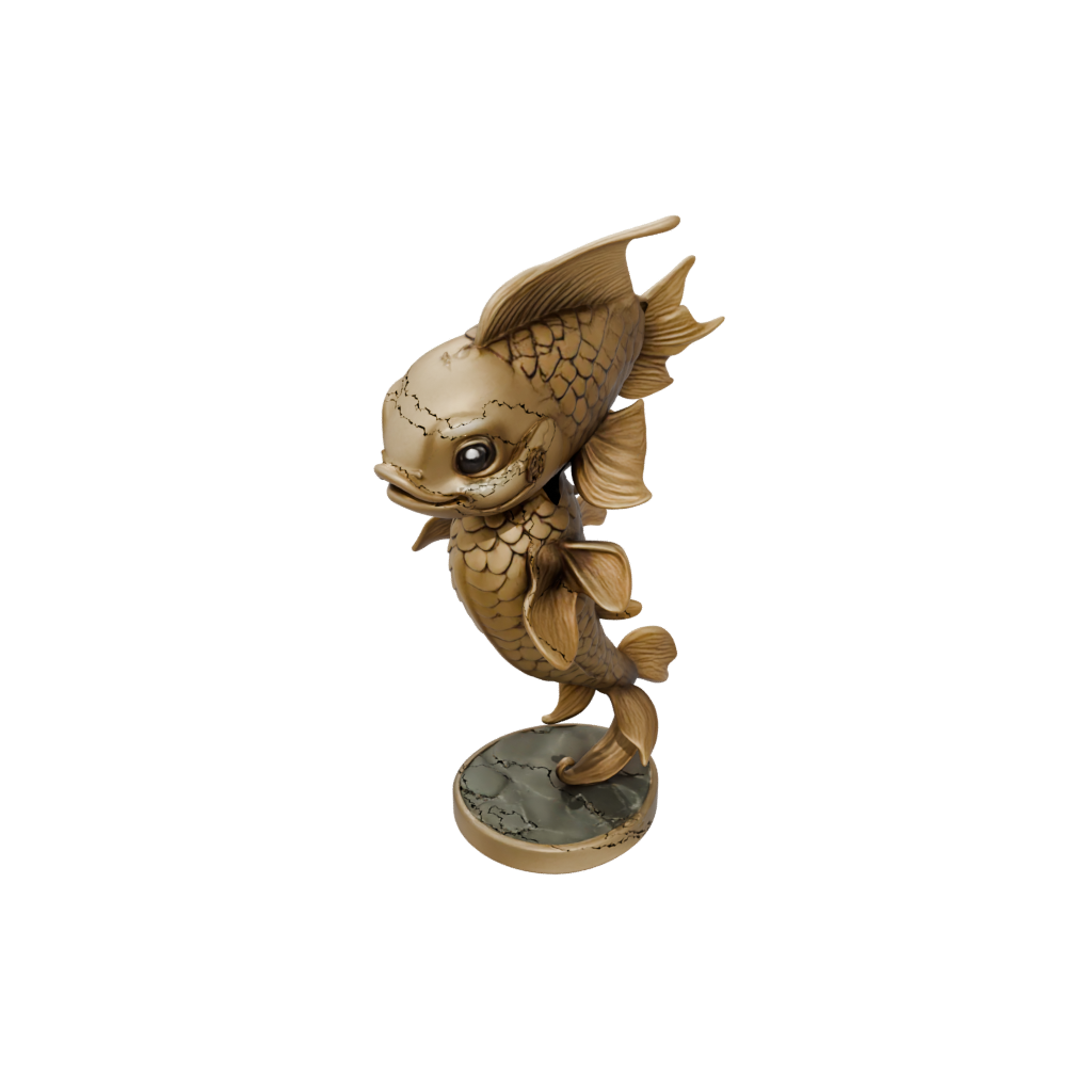 Bronze Chibi Flexi Koi Fish