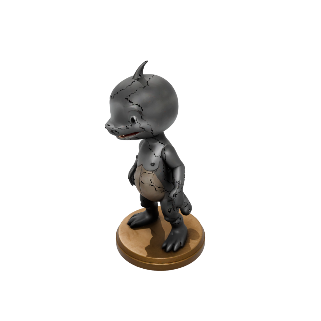 Bronze Chibi Flexi Orca Whale — flexi animals 3D print model, STL