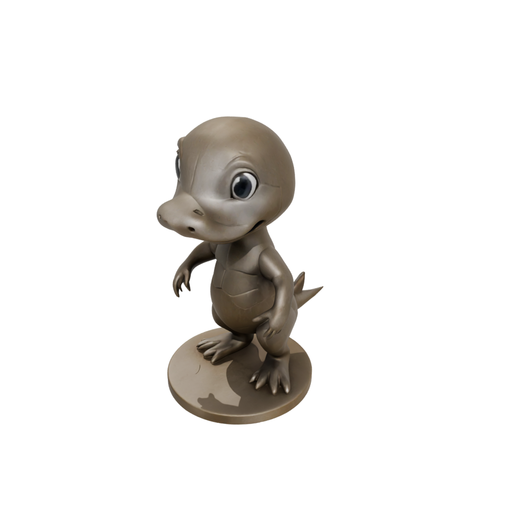 Bronze Chibi Flexi Platypus — flexi animals 3D print model, STL