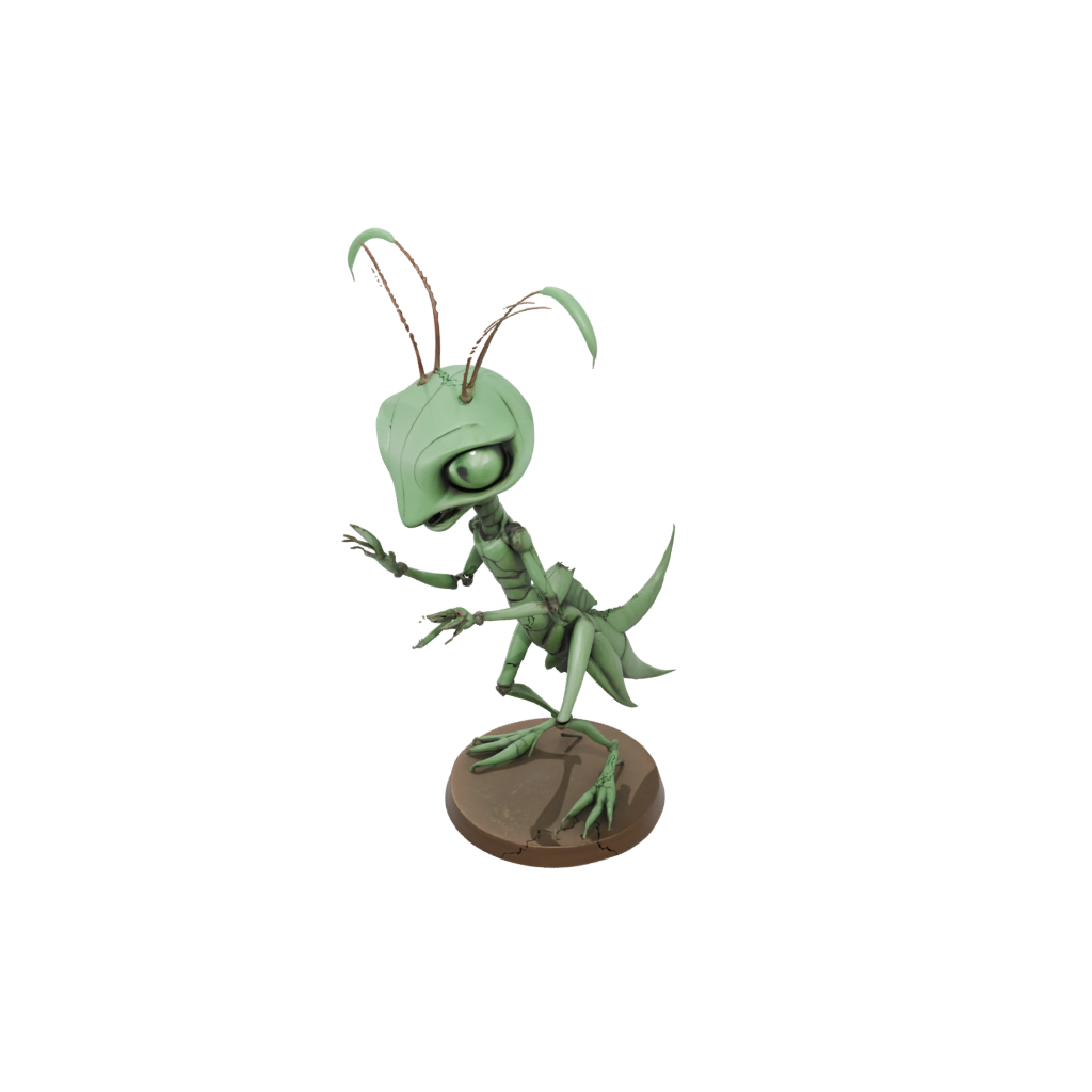 Bronze Chibi Flexi Praying Mantis