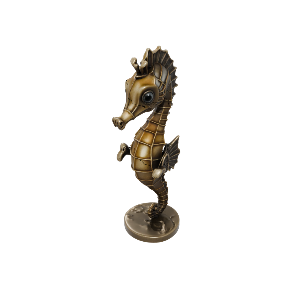 Bronze Chibi Flexi Seahorse