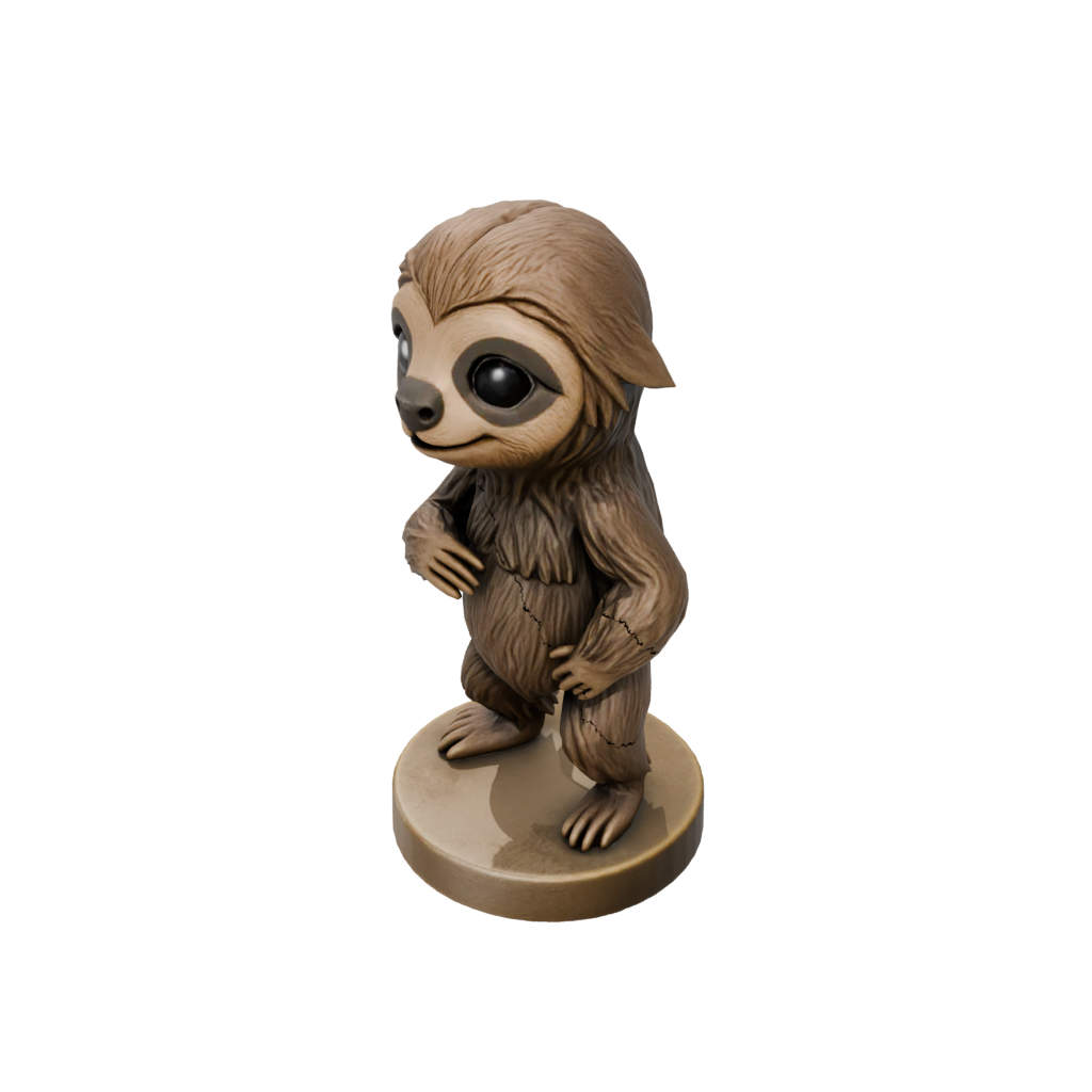Bronze Chibi Flexi Sloth