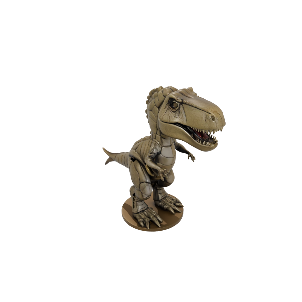 Bronze Chibi Flexi Tyrannosaurus Rex — flexi animals 3D print model, STL