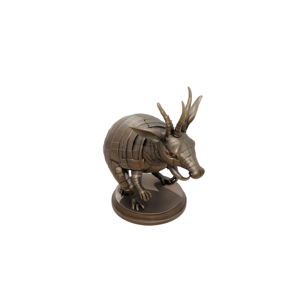 Bronze Flexi Armadillo — flexi animals 3D print model, STL